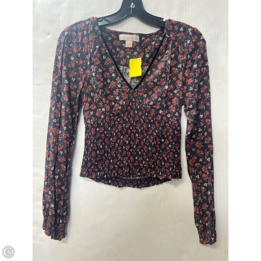 Top Long Sleeve By Band Of Gypsies In Navy, Size: S