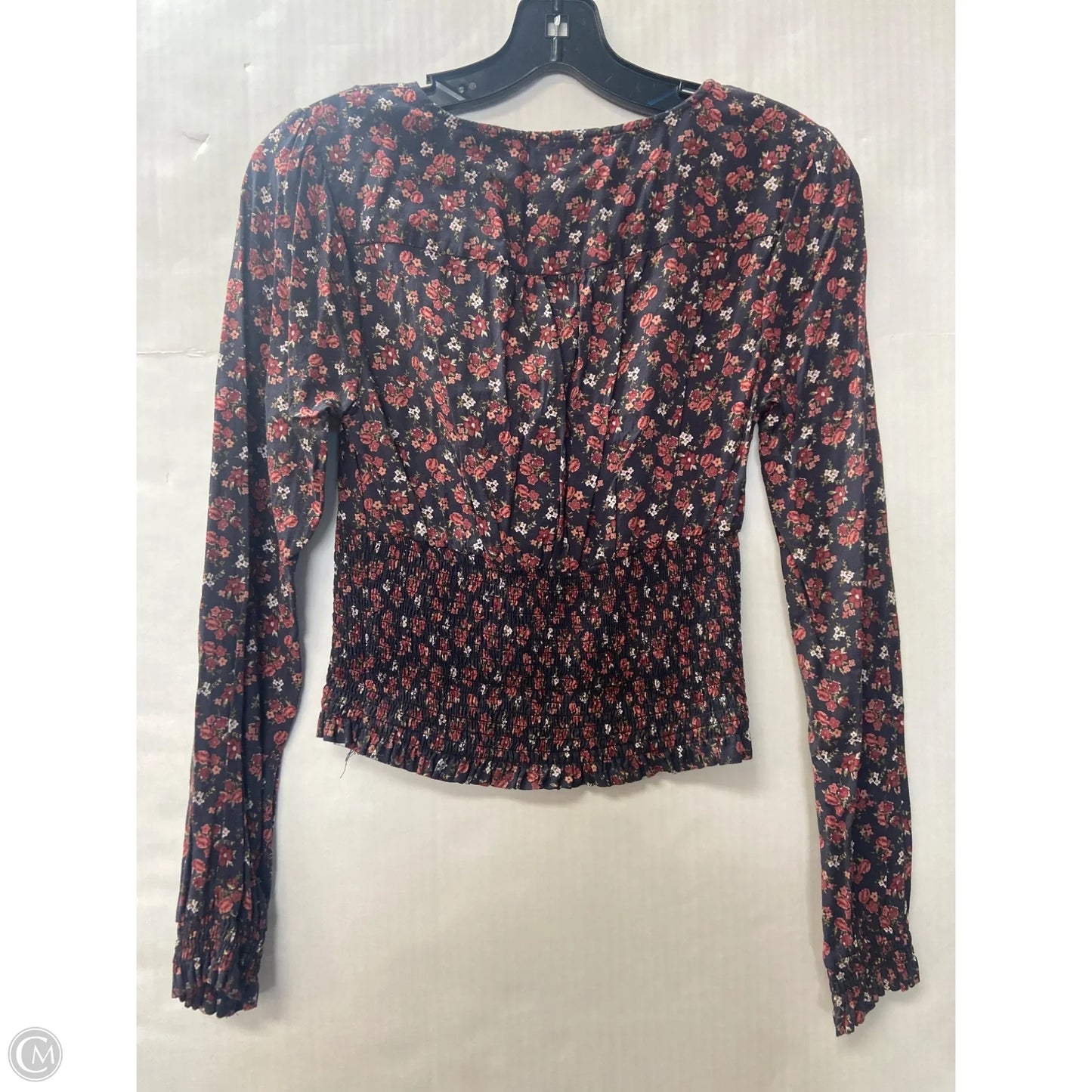 Top Long Sleeve By Band Of Gypsies In Navy, Size: S