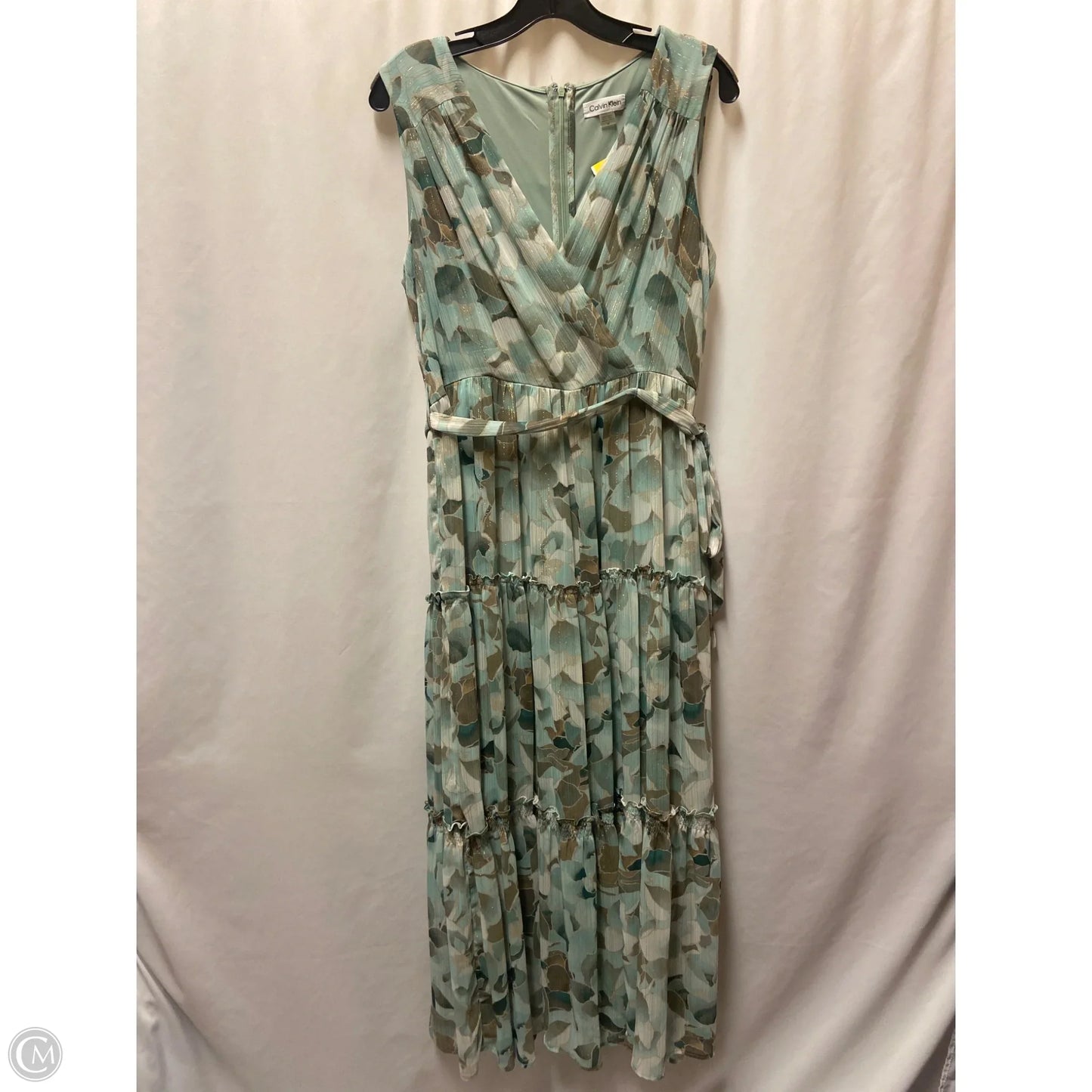 Dress Casual Maxi By Calvin Klein In Green, Size: L