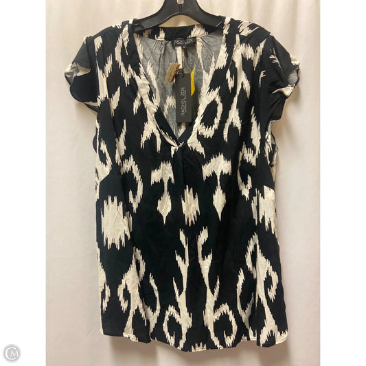 Top Short Sleeve By Rachel Zoe In Black & White, Size: 1x
