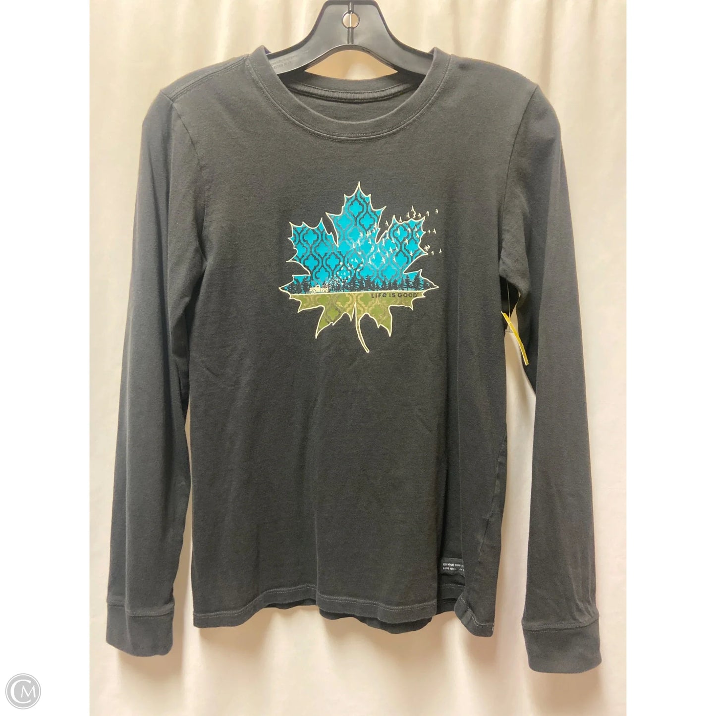 Top Long Sleeve By Life Is Good In Black, Size: Xs