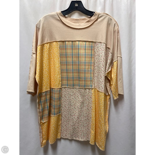 Top Short Sleeve By Easel In Peach, Size: S