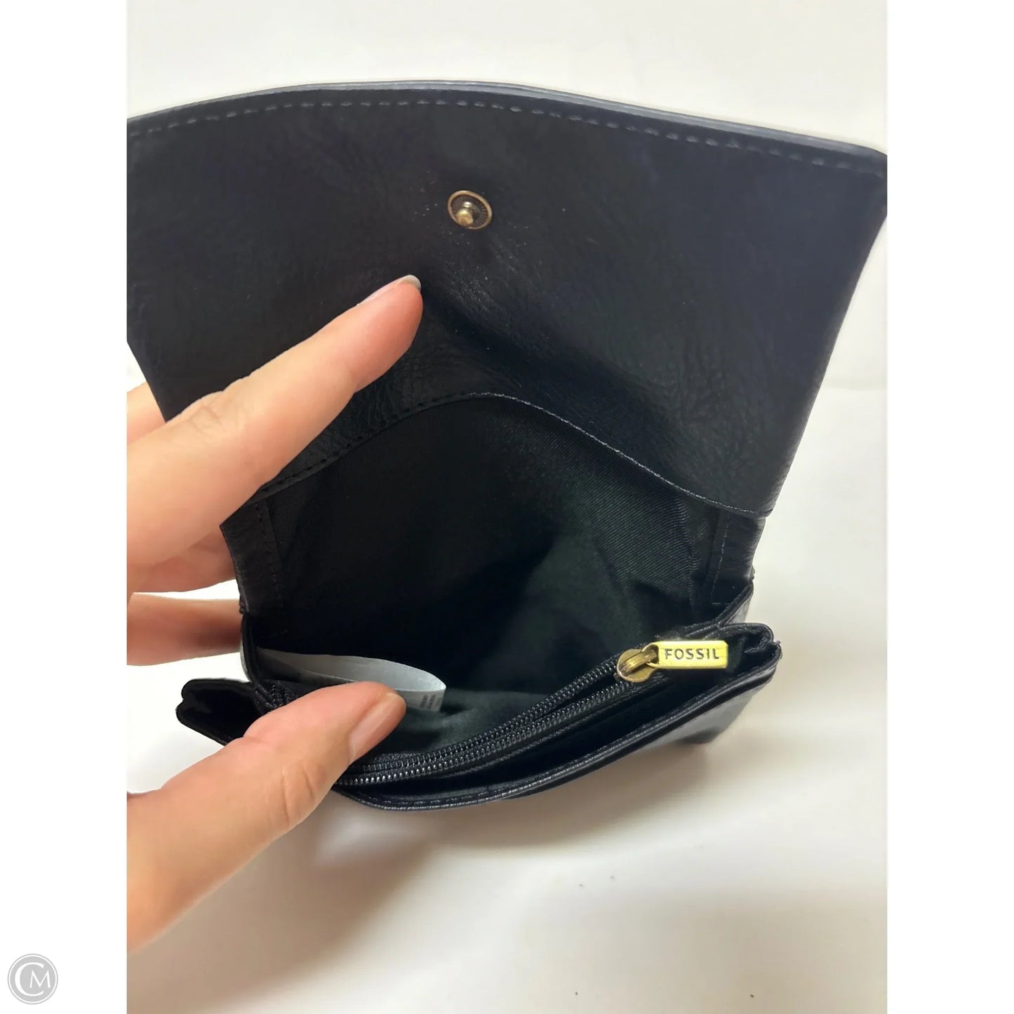 Wallet Leather By Fossil, Size: Medium