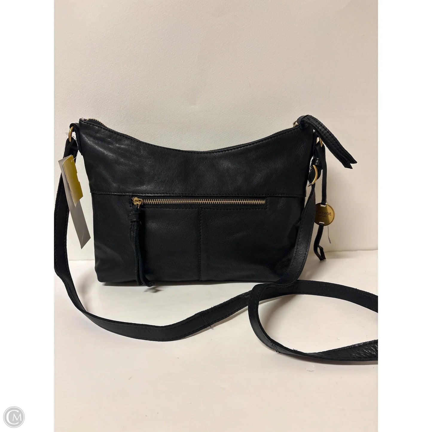 Handbag Leather By Margot, Size: Medium