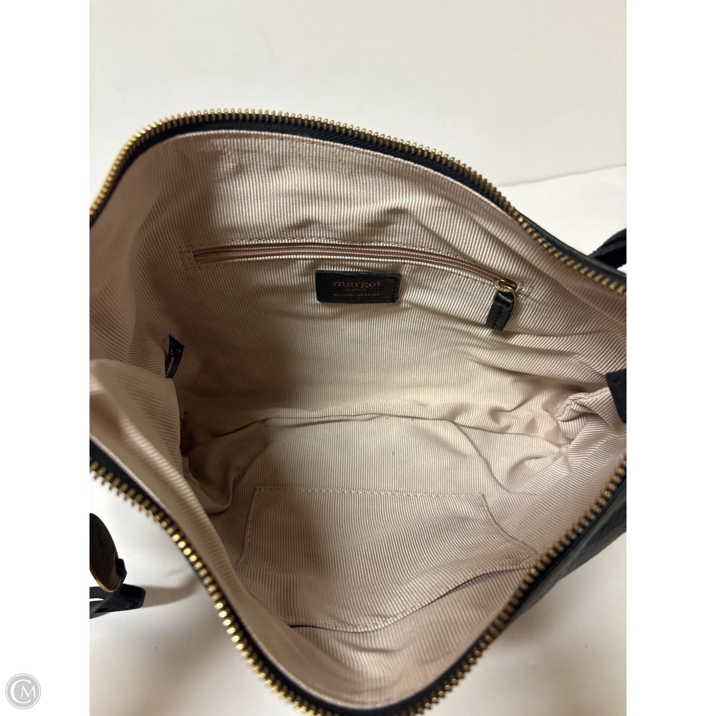 Handbag Leather By Margot, Size: Medium