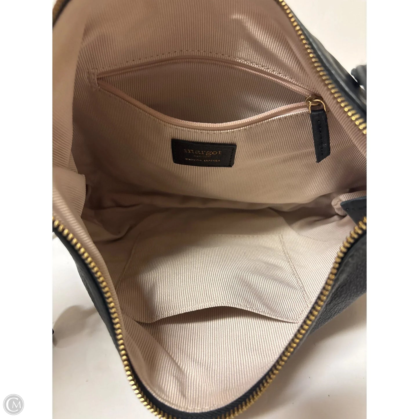 Handbag Leather By Margot, Size: Medium