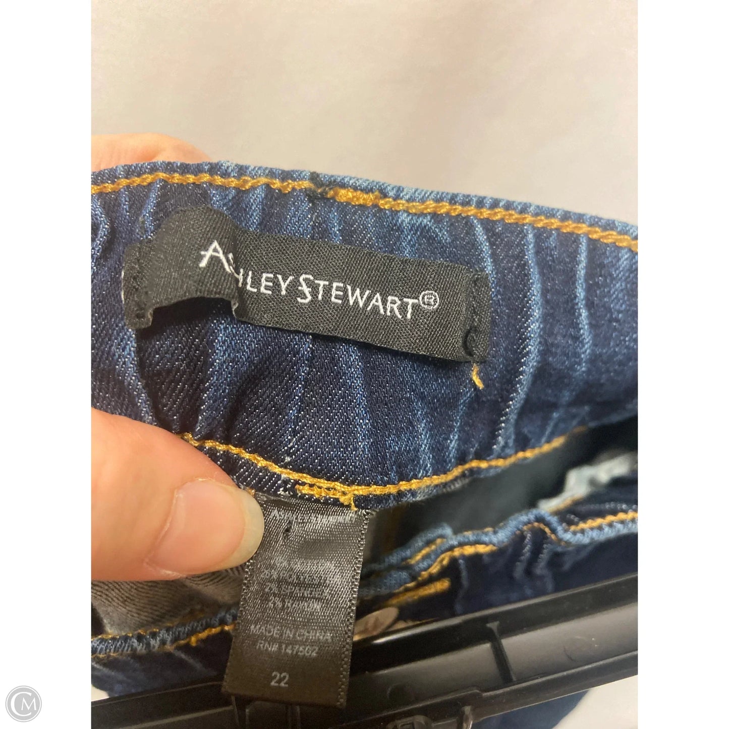 Jeans Straight By Ashley Stewart In Blue Denim, Size: 22
