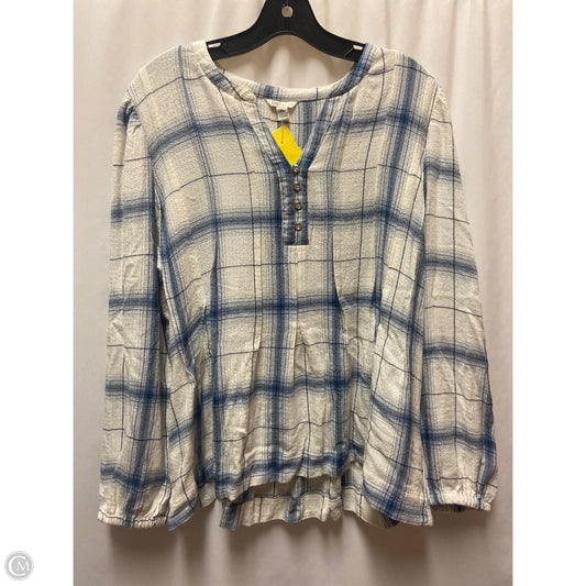 Top Long Sleeve By Cato In Blue, Size: Xl