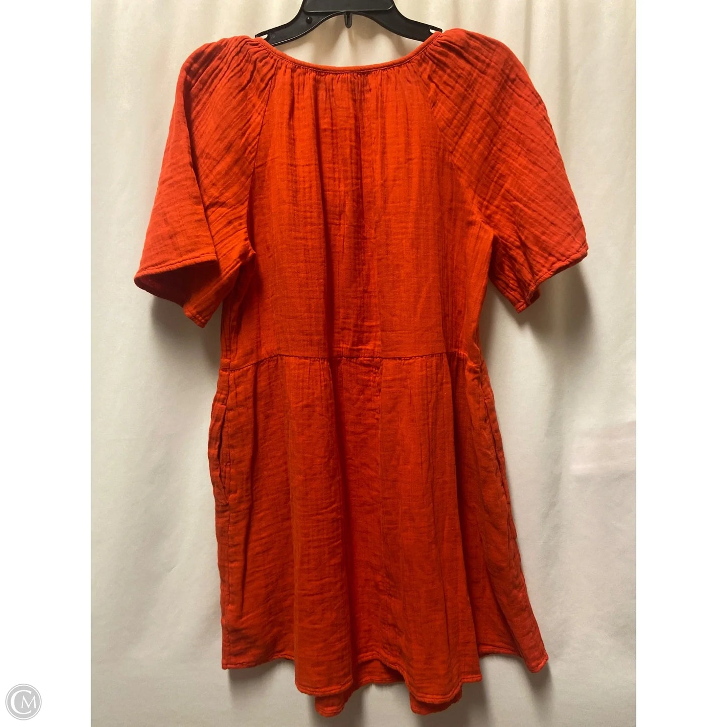 Dress Casual Midi By Old Navy In Orange, Size: L
