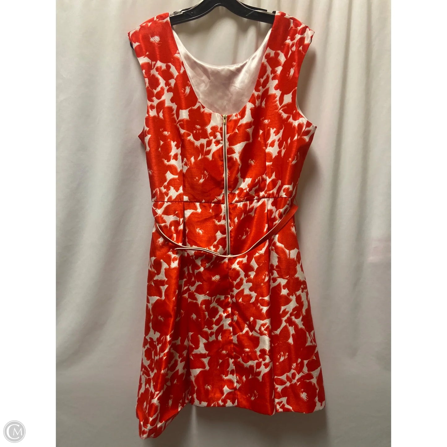 Dress Casual Midi By Dannyandnicole In Red & White, Size: 1x