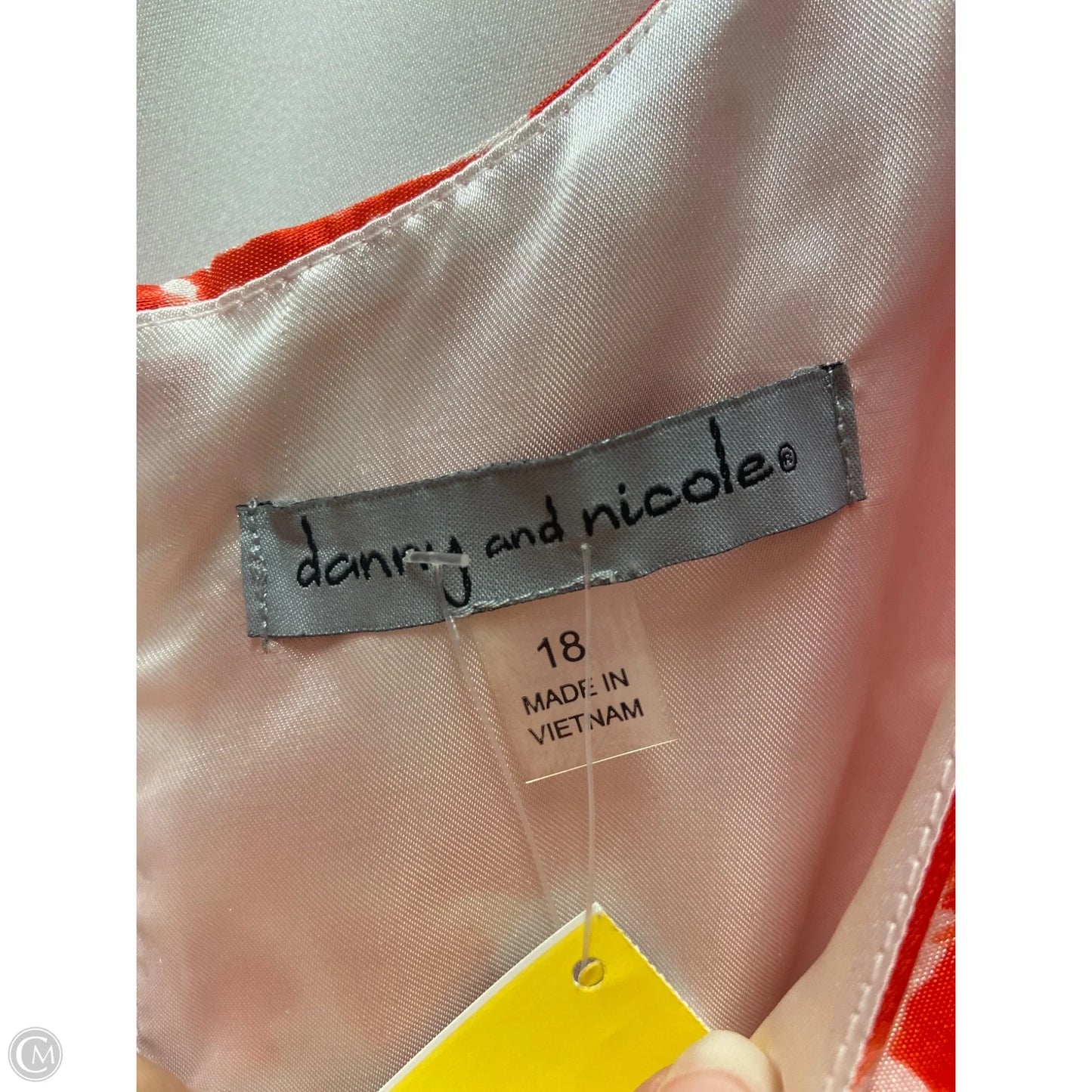 Dress Casual Midi By Dannyandnicole In Red & White, Size: 1x