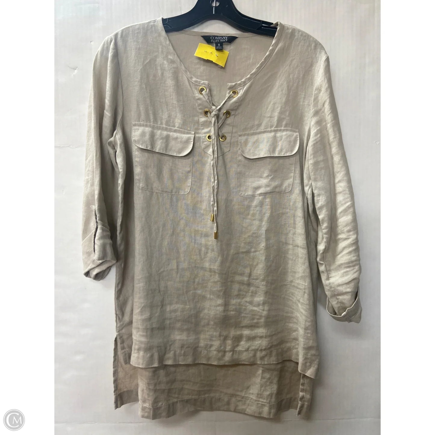 Top 3/4 Sleeve By Ellen Tracy In Beige, Size: S