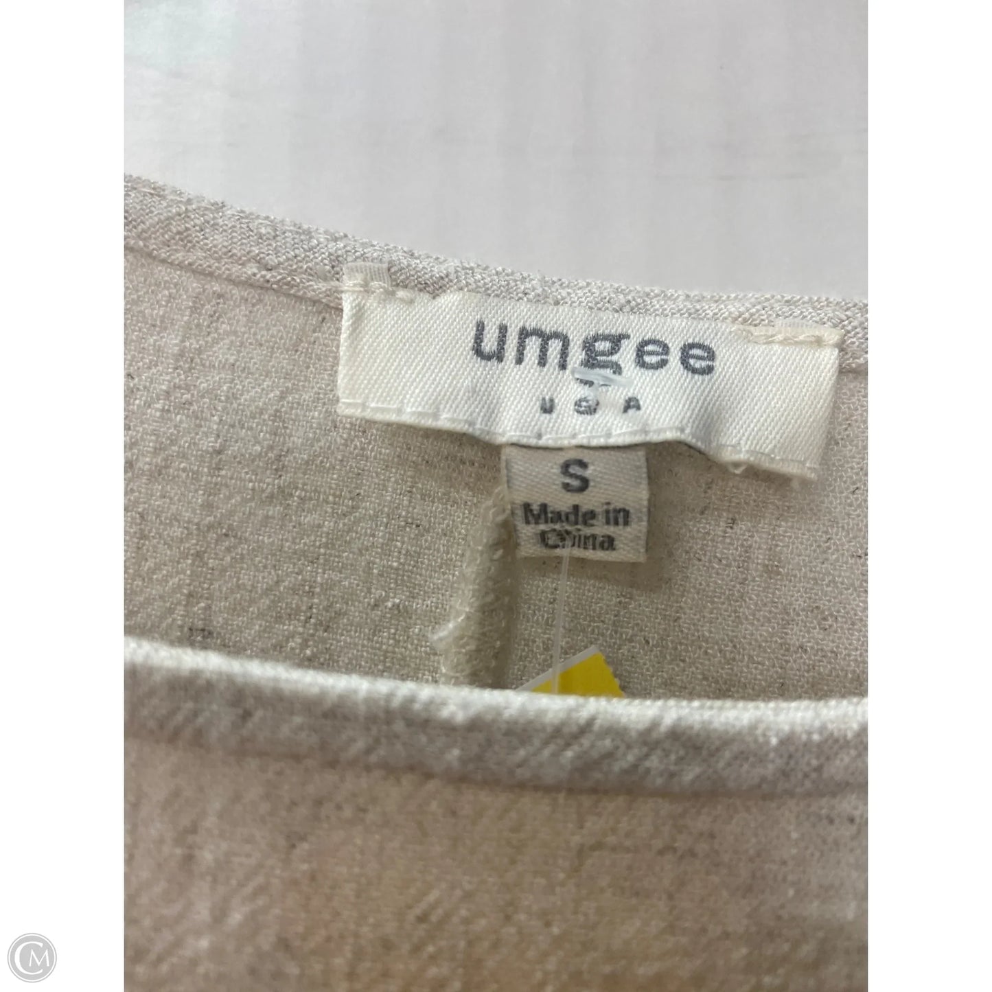 Top Short Sleeve By Umgee In Beige, Size: S