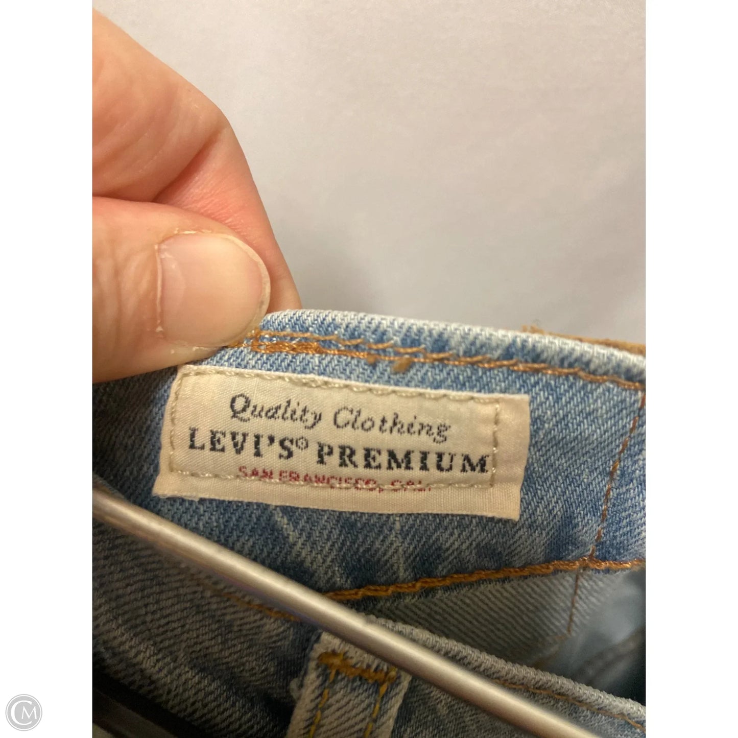 Jeans Straight By Levis In Blue Denim, Size: 10