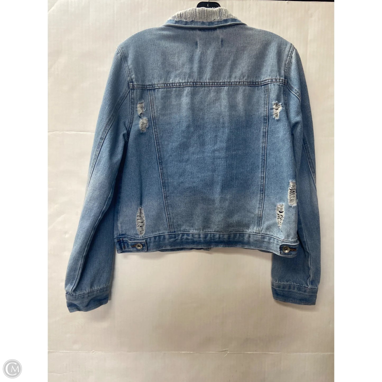Jacket Denim By Ci Sono In Blue Denim, Size: L