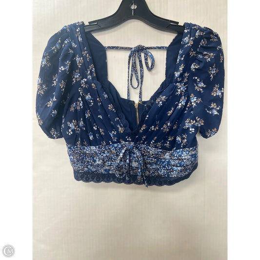 Top Short Sleeve By Altard State In Navy, Size: M