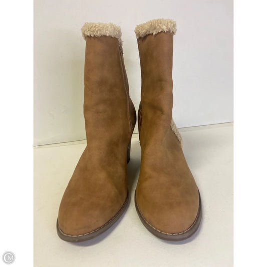 Boots Ankle Heels By Report In Brown, Size: 9