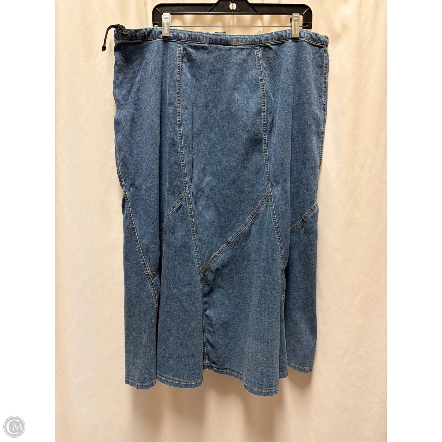 Skirt Maxi By Avenue Blues In Blue Denim, Size: 18