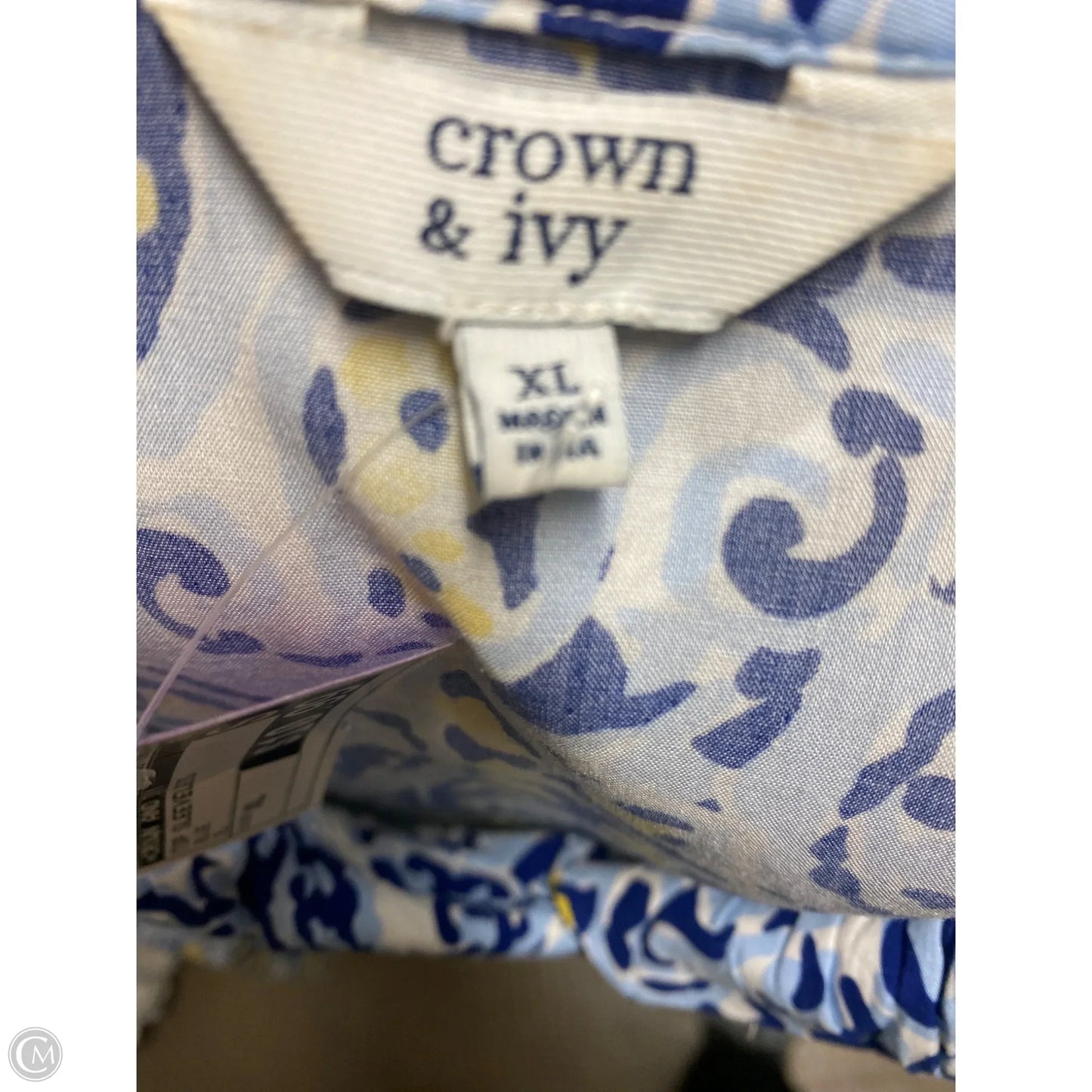 Top Sleeveless By Crown And Ivy In Blue, Size: Xl