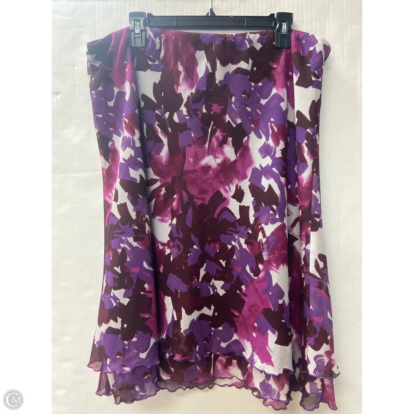Skirt Midi By Cato In Purple, Size: Xl