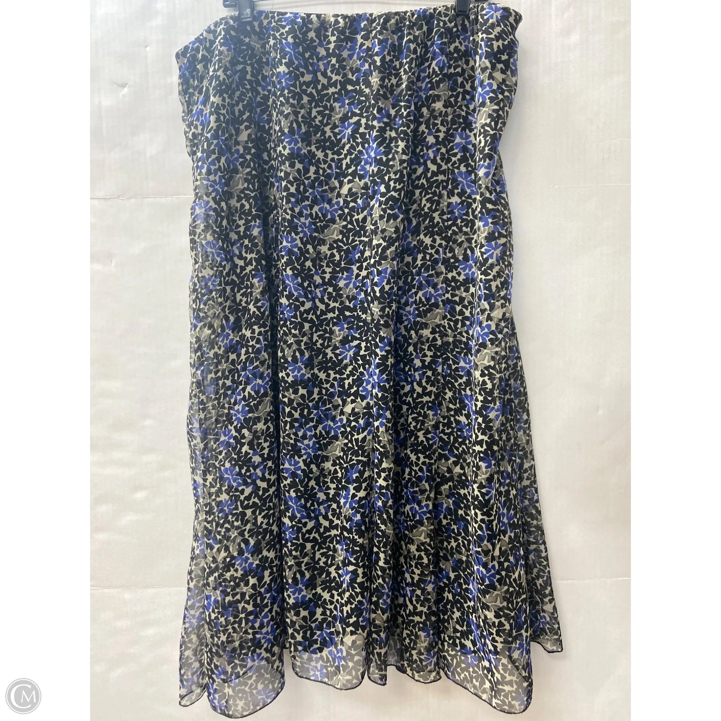 Skirt Maxi By Cato In Black & Blue, Size: 18