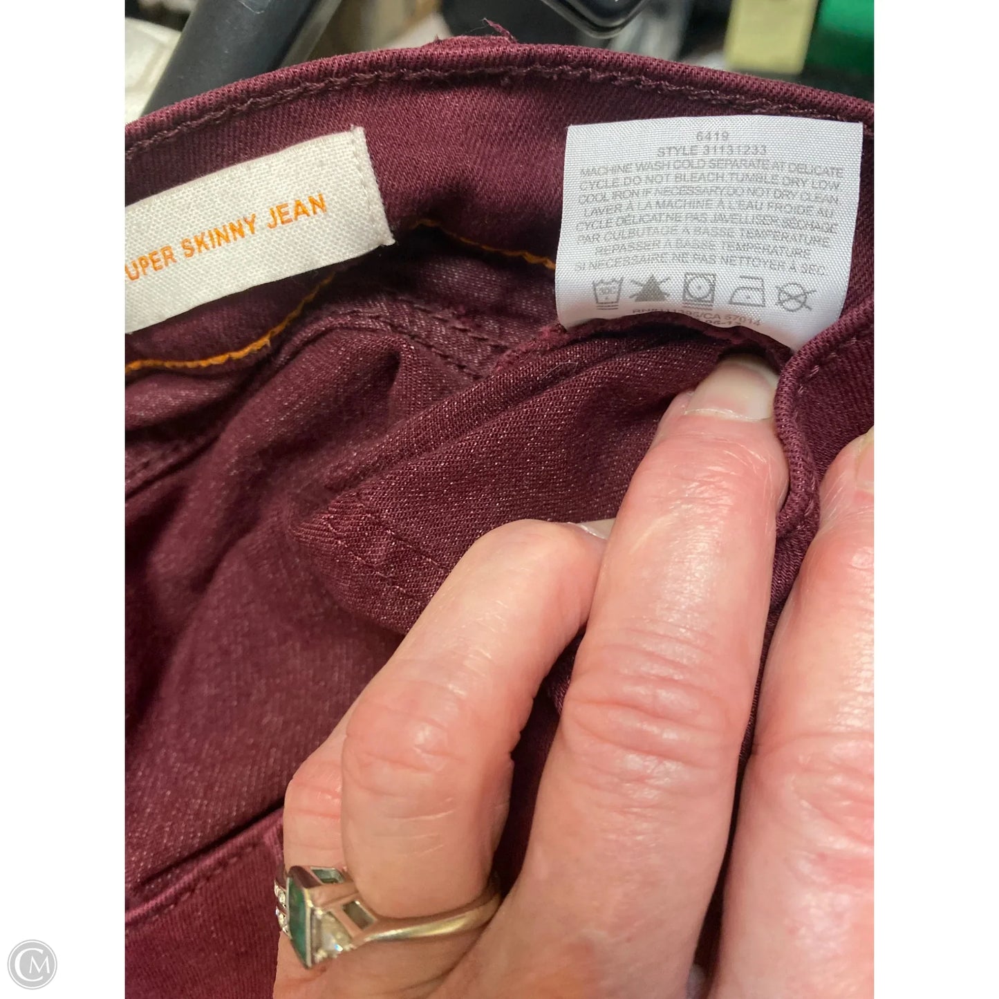 Pants Designer By Tory Burch In Maroon, Size: 28