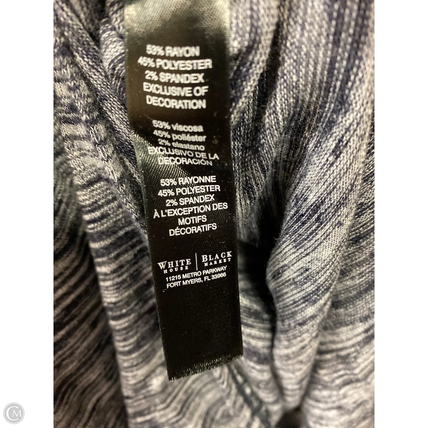 Top Long Sleeve By White House Black Market In Blue, Size: L