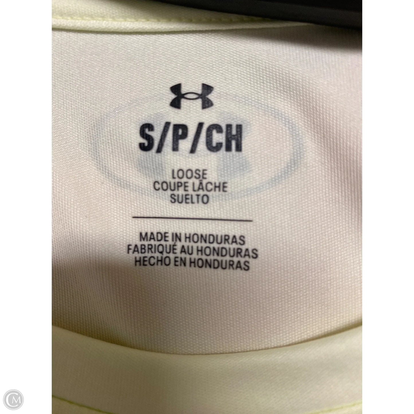 Athletic Top Short Sleeve By Under Armour In Yellow, Size: S