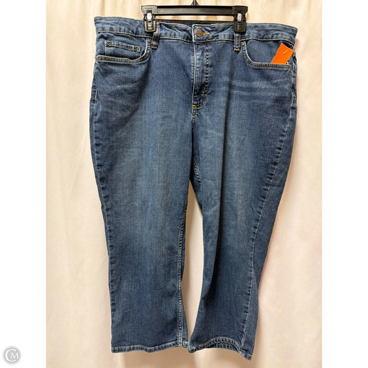 Capris By Lee In Blue Denim, Size: 18