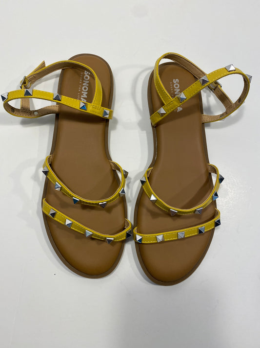 Yellow Sandals Flats Sonoma, Size 7