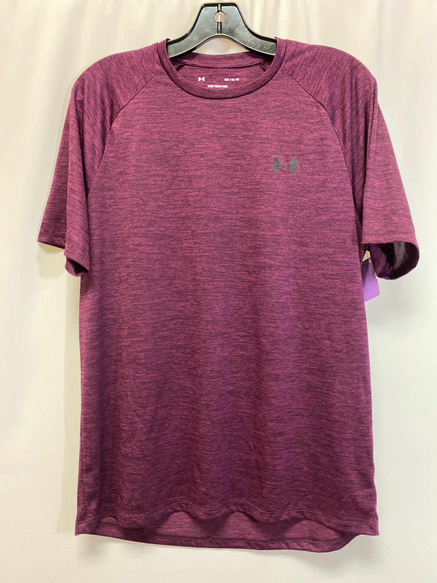 Purple Athletic Top Short Sleeve Under Armour, Size M