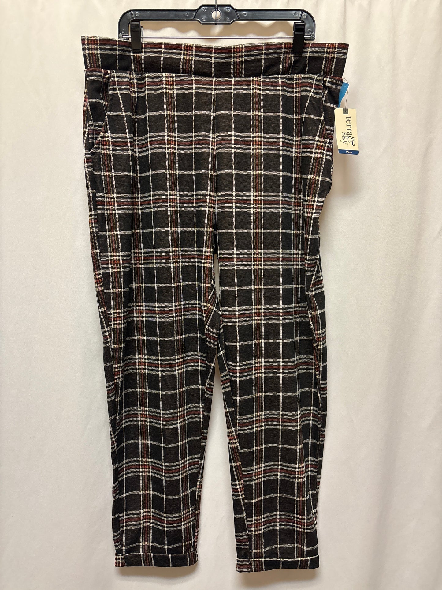 Pants Dress By Terra & Sky In Plaid Pattern, Size: 1x