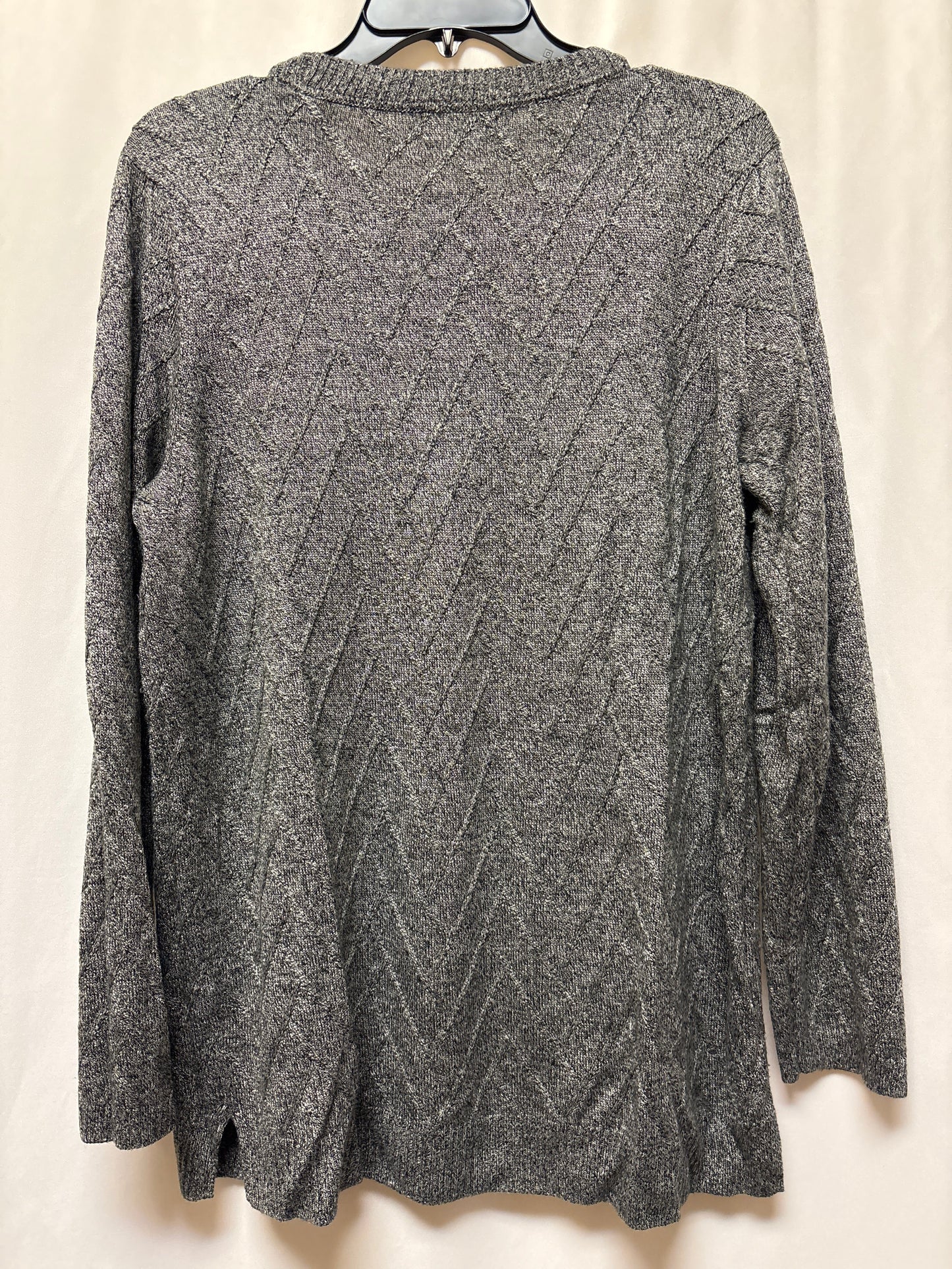 Top Long Sleeve By Calvin Klein In Grey, Size: Xl