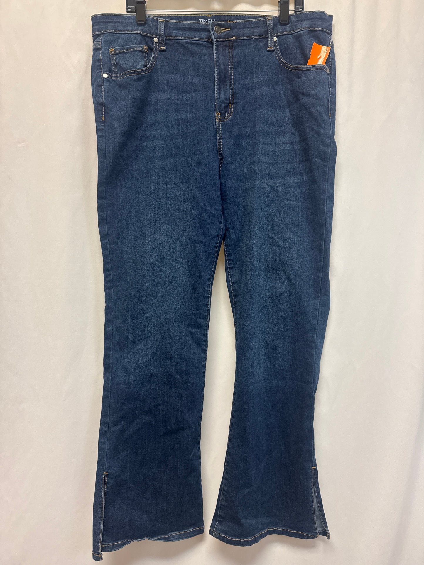 Jeans Boot Cut By Time And Tru In Blue Denim, Size: 18