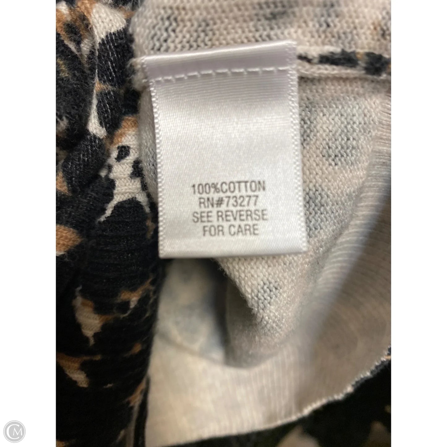 Cardigan By Croft And Barrow In Animal Print, Size: 1x