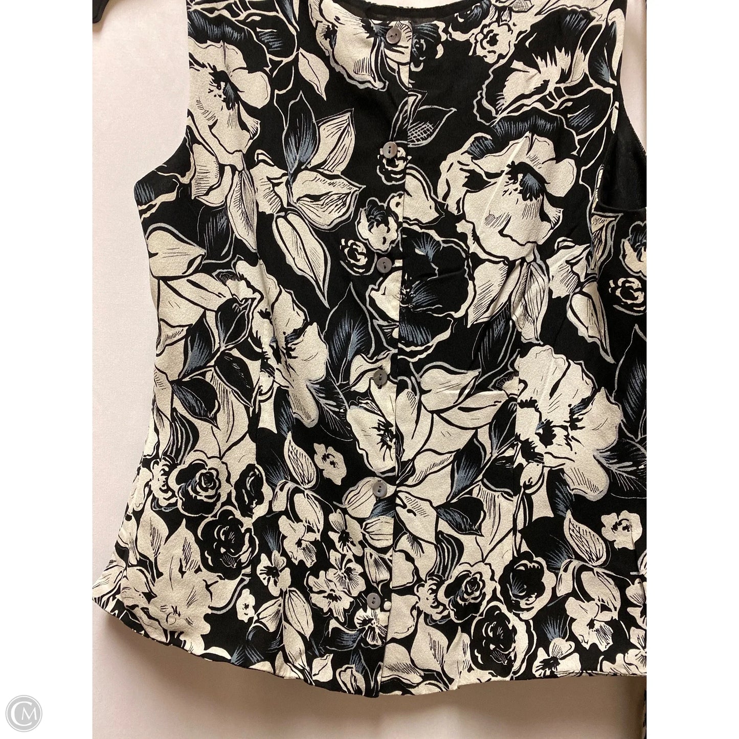 Top 2pc Sleeveless By Charter Club In Black & White, Size: 12p