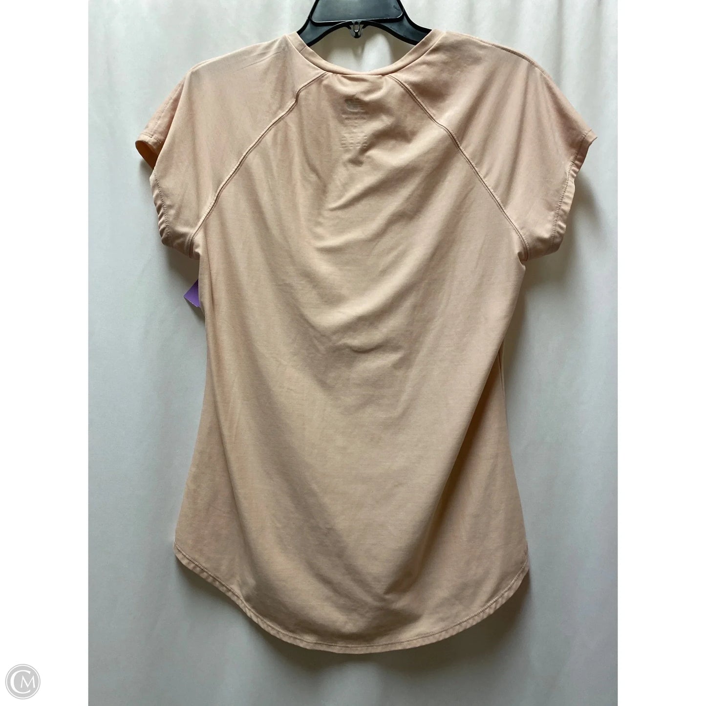Athletic Top Short Sleeve By New Balance In Pink, Size: L