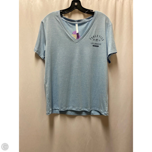 Athletic Top Short Sleeve By Fabletics In Blue, Size: M