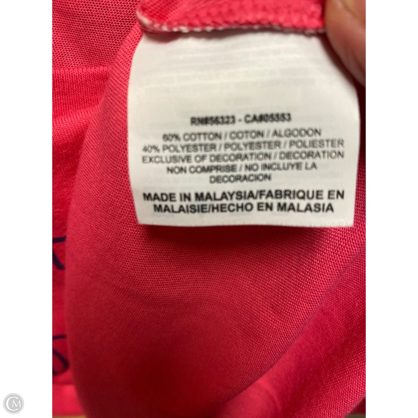 Athletic Top Short Sleeve By Nike In Pink, Size: Xl