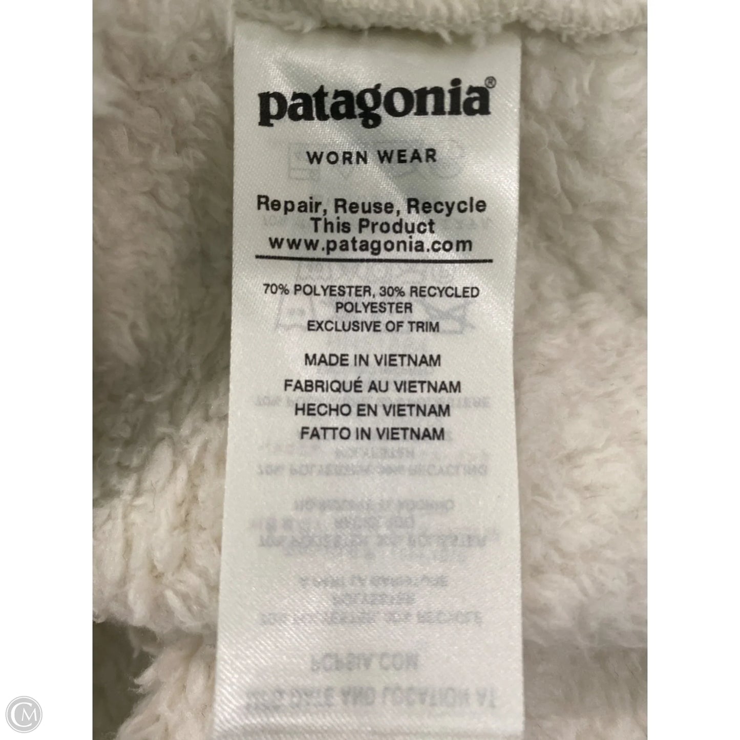 Jacket Other Faux Fur & Sherpa By Patagonia In Cream, Size: M