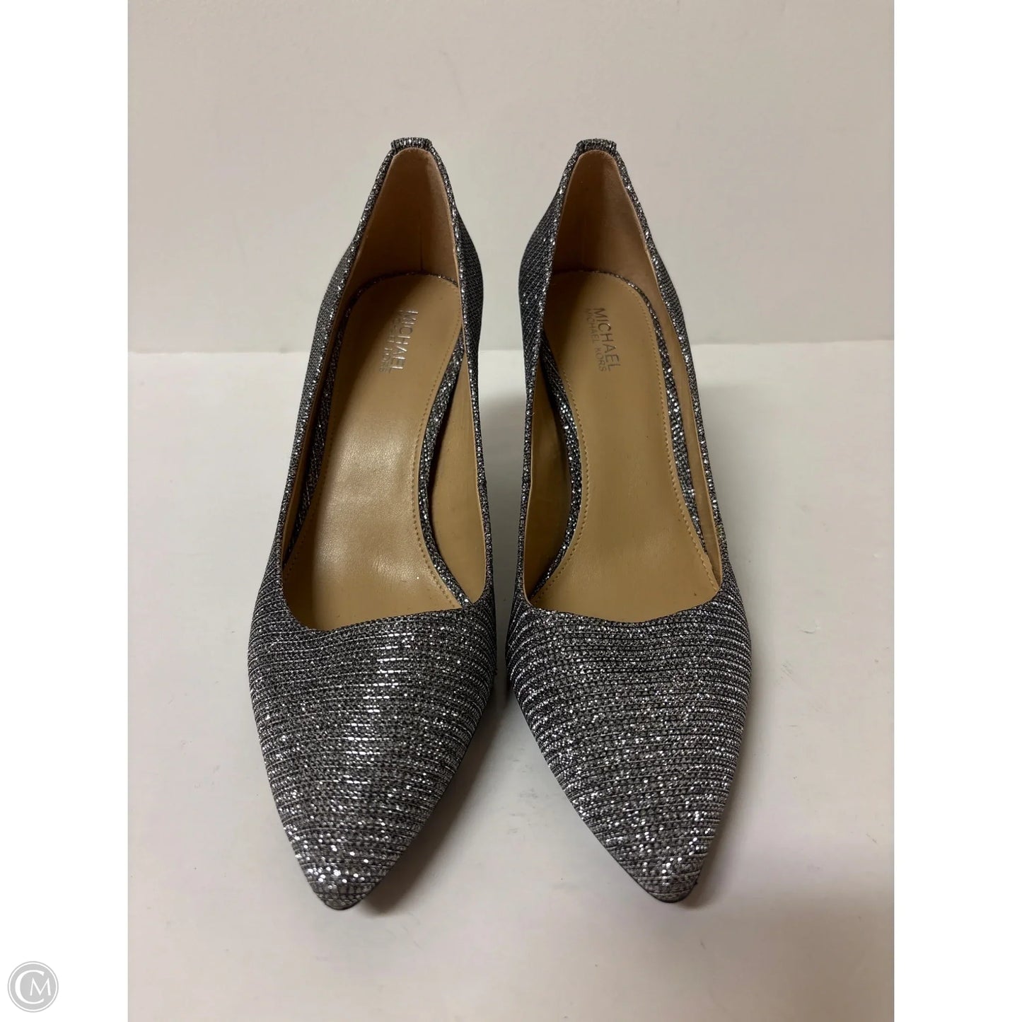 Shoes Heels Stiletto By Michael By Michael Kors In Silver, Size: 8