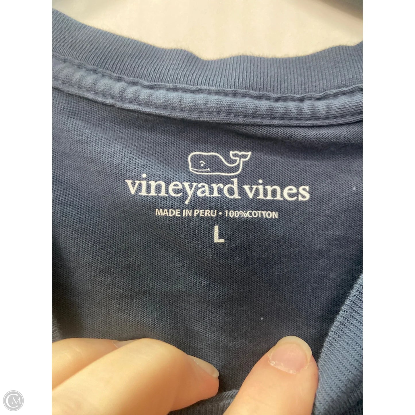 Top Short Sleeve By Vineyard Vines In Blue, Size: L