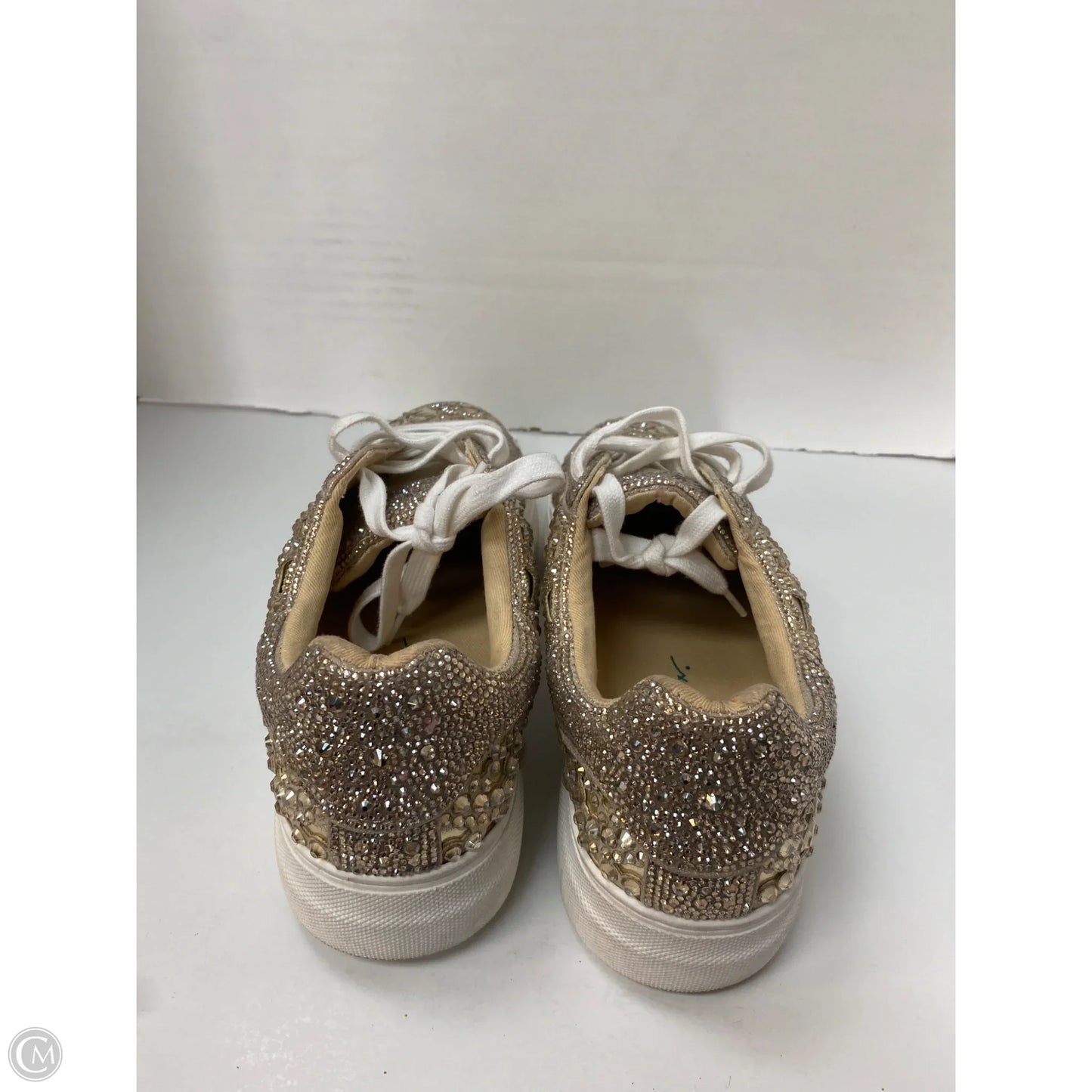 Shoes Sneakers By Betsey Johnson In Gold, Size: 8