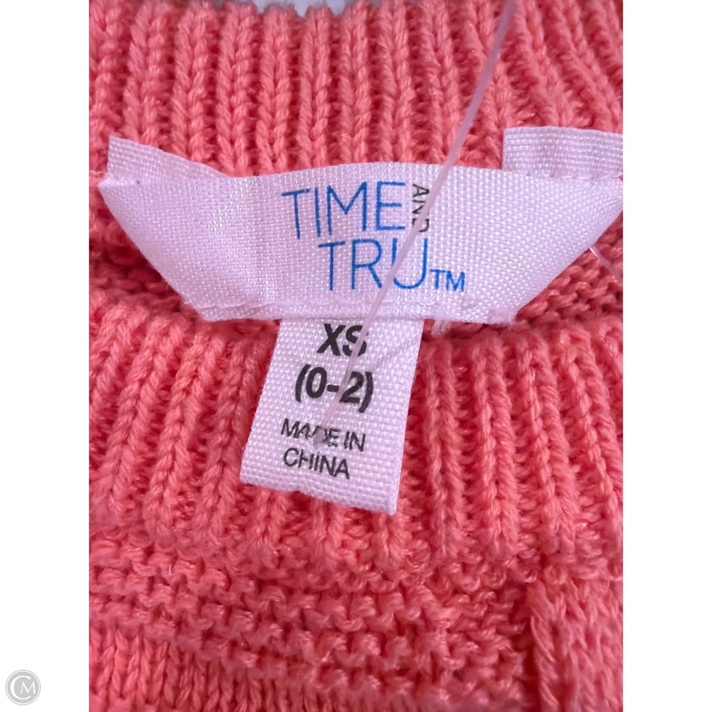 Sweater By Time And Tru In Coral, Size: Xs