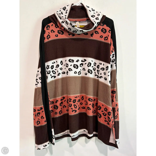 Top Long Sleeve By Together In Brown, Size: M