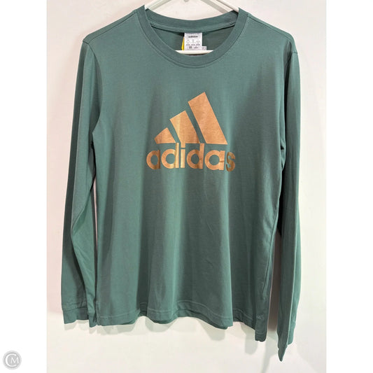 Top Long Sleeve By Adidas In Green, Size: M