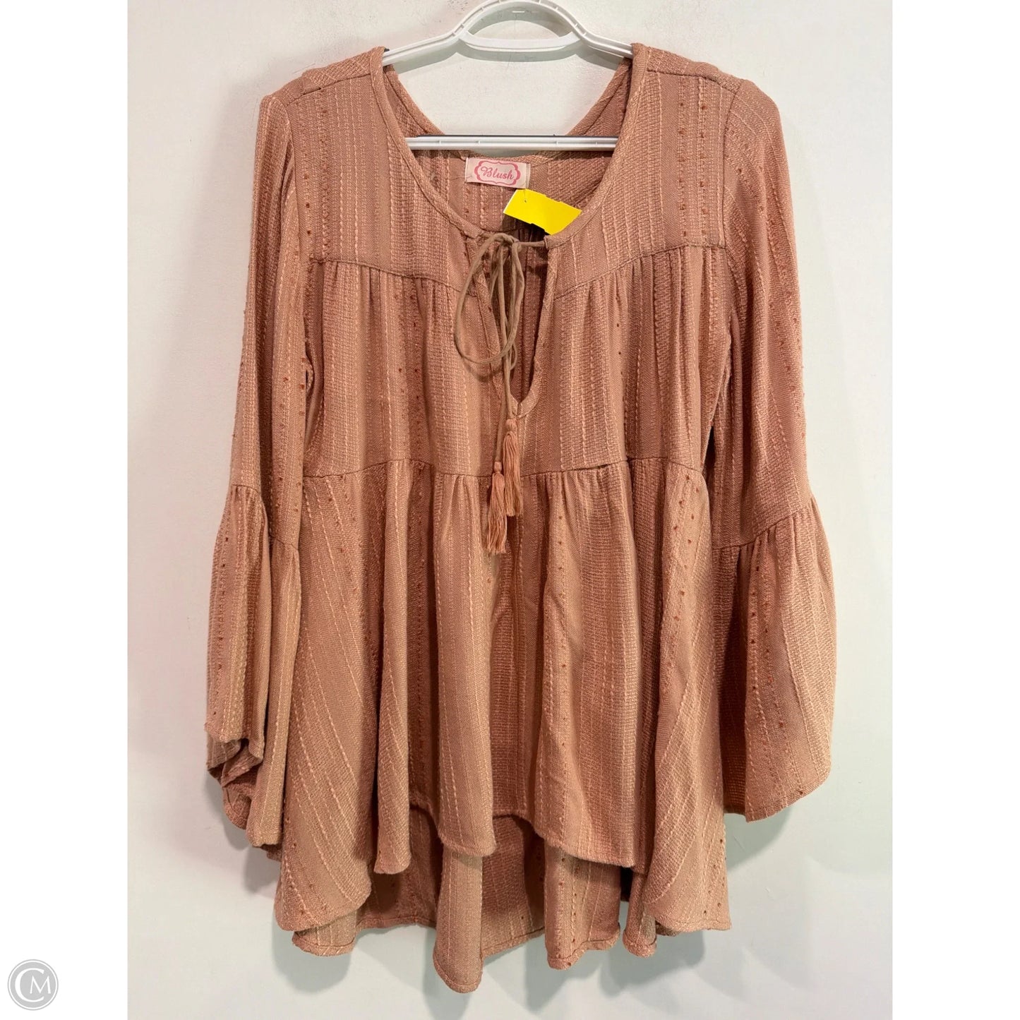 Top Long Sleeve By Blush In Orange, Size: M