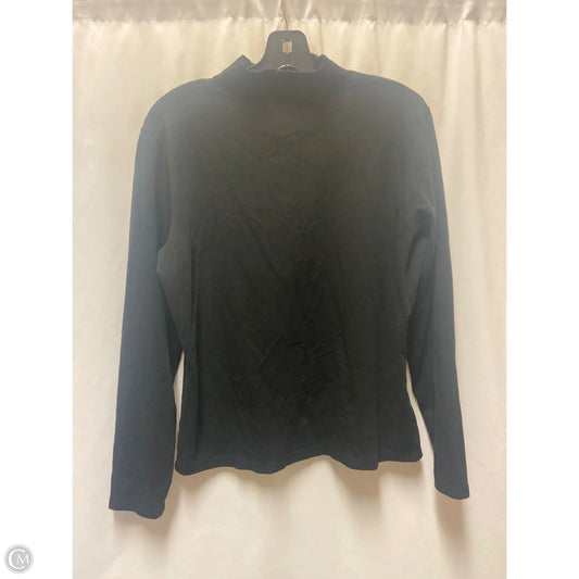 Top Long Sleeve By Relativity In Black, Size: Xl