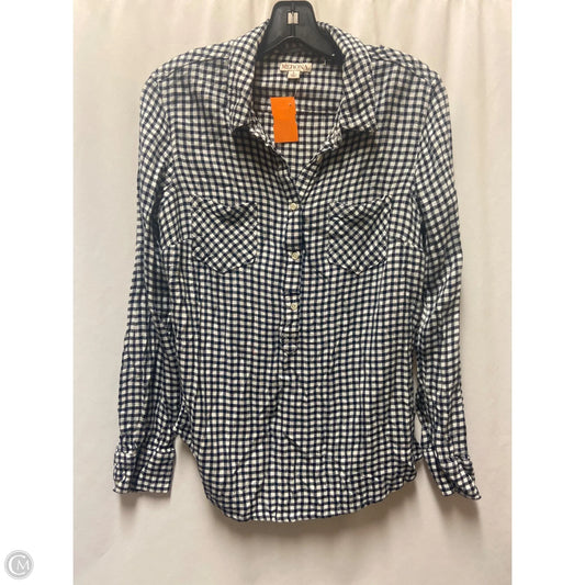 Top Long Sleeve By Merona In Black & White, Size: L