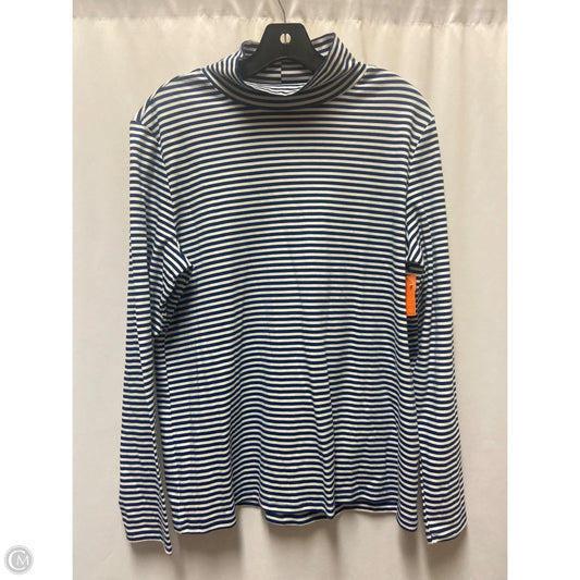 Top Long Sleeve By Croft And Barrow In Blue, Size: Xl